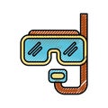 Diving googles isolated icon