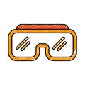 Diving googles isolated icon