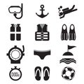 Diving Icon Set Royalty Free Stock Photo