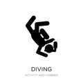 diving icon in trendy design style. diving icon isolated on white background. diving vector icon simple and modern flat symbol for Royalty Free Stock Photo