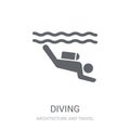 Diving icon. Trendy Diving logo concept on white background from Royalty Free Stock Photo