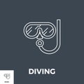 Diving Icon Vector.