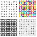 100 diving icons set vector variant Royalty Free Stock Photo