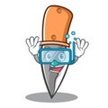 Diving knife character cartoon style