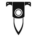 Diving knife icon, simple style