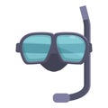 Diving mask equipment icon cartoon vector. Snorkel scuba Royalty Free Stock Photo