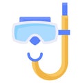 Diving mask icon, Summer vacation related vector