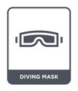 diving mask icon in trendy design style. diving mask icon isolated on white background. diving mask vector icon simple and modern Royalty Free Stock Photo