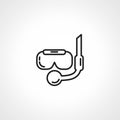 diving mask line icon. scuba mask icon Royalty Free Stock Photo