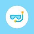 Snorkel vector icon sign symbol Royalty Free Stock Photo