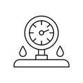 Diving meter Outline Vector Icon that can easily edit or modify.