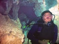 Diving the Mexican Yucatan Cenotes Royalty Free Stock Photo
