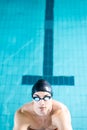 Diving off the starting block Royalty Free Stock Photo