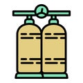 Diving oxygen icon, outline style