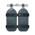 Twin Scuba Tanks Royalty Free Stock Photo