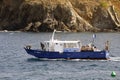 Diving school boat in the Collioure cove