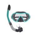 Diving set of elements.scuba gear and accessories. Underwater activity and sports items isolated. Scuba diving equipment Royalty Free Stock Photo