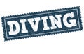 Diving sign or stamp Royalty Free Stock Photo