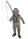 Diving suit equipment isolated over white