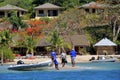 Diving team coming in for the day,Volivoli Beach Resort,Fiji,2015