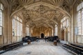 The Divinity School at the Bodleian Library in Oxford, featuring a magnificent stone-vaulted ceiling and Gothic architecture Royalty Free Stock Photo
