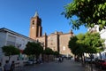 Divino Salvador Church in the square of the magical Andalusian town of Cortegana, Huelva, Spain