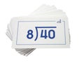 Division Flash Cards Royalty Free Stock Photo
