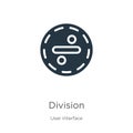 Division icon vector. Trendy flat division icon from user interface collection isolated on white background. Vector illustration Royalty Free Stock Photo