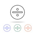 division symbol in a circle icon. Elements of simple web icon in multi color. Premium quality graphic design icon. Simple icon for Royalty Free Stock Photo