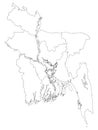 Divisions Map of Bangladesh