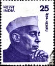 02.11.2020 Divmoe Stavropol Territory Russia the Postage Stamp India 1976 Nehru Portrait