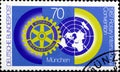 02 10 2020 Divnoe Stavropol Krai Russia the postage stamp Germany 1987 The International Annual Rotary Congress in Munich Congress