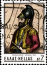 02 11 2020 Divnoe Stavropol Krai Russia postage stamp Greece 1975 The 150th Anniversary of the Death of Papaflessas greek