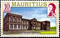 02 08 2020 Divnoe Stavropol Krai Russia the postage stamp Mauritius 1978 Maps and Historical Events Royal College in Curepipe 1914