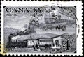 02 11 2020 Divnoe Stavropol Territory Russia the Canada Postage Stamp 1951 The 100th Anniversary of Canadian Stamps Old and Modern