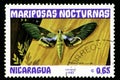 07.24.2019 Divnoe Stavropol Territory Russia Nicaragua mail stamp 1983 year Series Night butterflies mariposas nocturnas pholus