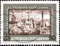 02.09.2020 Divnoe Stavropol Territory Russia the Postage Stamp Austria 1972 The 25th Anniversary of Nationalized Electricity Power