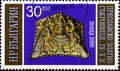 02 11 2020 Divnoe Stavropol Territory Russia postage stamp Bulgaria 1986 Treasures of Preslav the gold jewelry 9-10th century