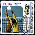 12 21 2019 Divnoe Stavropol Territory Russia Postage Stamp Cuba 1980 22nd Olympic Games - Moscow the Volleyball Game