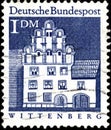 02 09 2020 Divnoe Stavropol Territory Russia the postage stamp Germany 1966 Building Structures of the 12th Century, Melanchthon