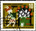 02 10 2020 Divnoe Stavropol Territory Russia the postage stamp Germany 1963 Fairy Tales Welfare: Stories of the Brothers Grimm