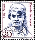 02 08 2020 Divnoe Stavropol Territory Russia the postage stamp Germany 1988 Famous Women Cilly Aussem 1909-1963 , Tennis Royalty Free Stock Photo