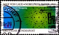 02 08 2020 Divnoe Stavropol Territory Russia the postage stamp Germany 1979 Nobel Prize Winners Max Von Laue - Nobel Prize for