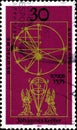 02 11 2020 Divnoe Stavropol Territory Russia the postage stamp Germany 1971 The 400th Anniversary of the Birth of Johannes Kepler