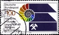 02 09 2020 Divnoe Stavropol Territory Russia the postage stamp Germany 1989 The 100th Anniversary of the Industrial Union