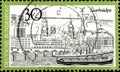 02 10 2020 Divnoe Stavropol Territory Russia the postage stamp Germany 1973 Tourism Saarbr cken cityscape