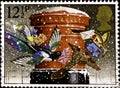 02 08 2020 Divnoe Stavropol Territory Russia the postage stamp Great Britain 1983 Christmas Birds Mailing `Christmas