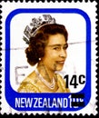 02 08 2020 Divnoe Stavropol Territory Russia the postage stamp New Zealand 1977 Queen Elizabeth II portrait