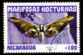 07.24.2019 Divnoe Stavropol Territory Russia Postage stamp Nicaragua 1983 year Series Night butterflies mariposas nocturnas Royalty Free Stock Photo