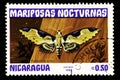 07.24.2019 Divnoe Stavropol Territory Russia Postage stamp Nicaragua 1983 year Series Night butterflies mariposas nocturnas